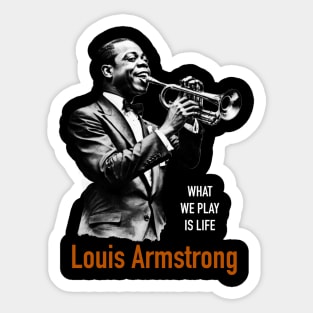 Louis Armstrong silhouette Sticker